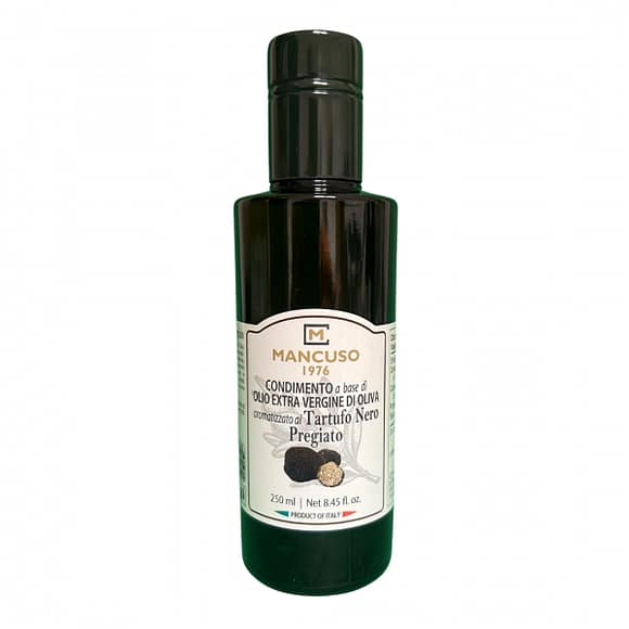 Gourmet Extra Virgin Olive Oil Flavored with Prized Black Truffle